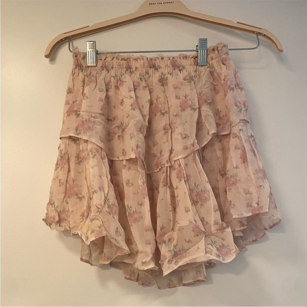 Loveshackfancy Floral Layered Ruffle Skirt